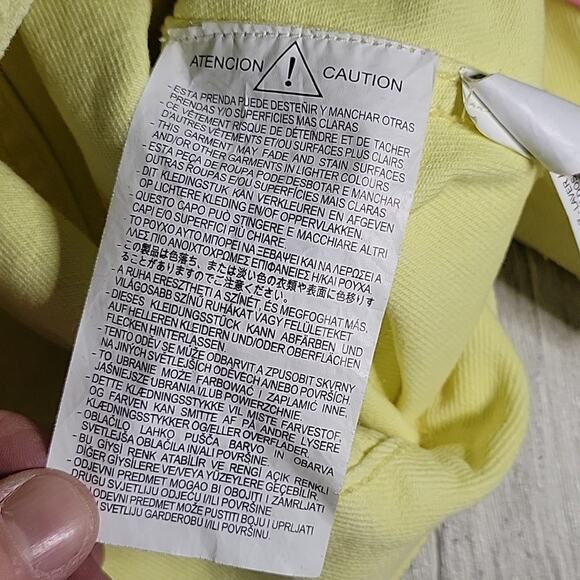 Zara Light Yellow Denim Jean Jacket Womens Size XS - Picture 10 of 10